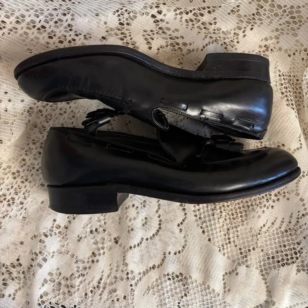 FootJoy Classic Men's US 10.5 O Black Leather Tassel Loafers Shoes